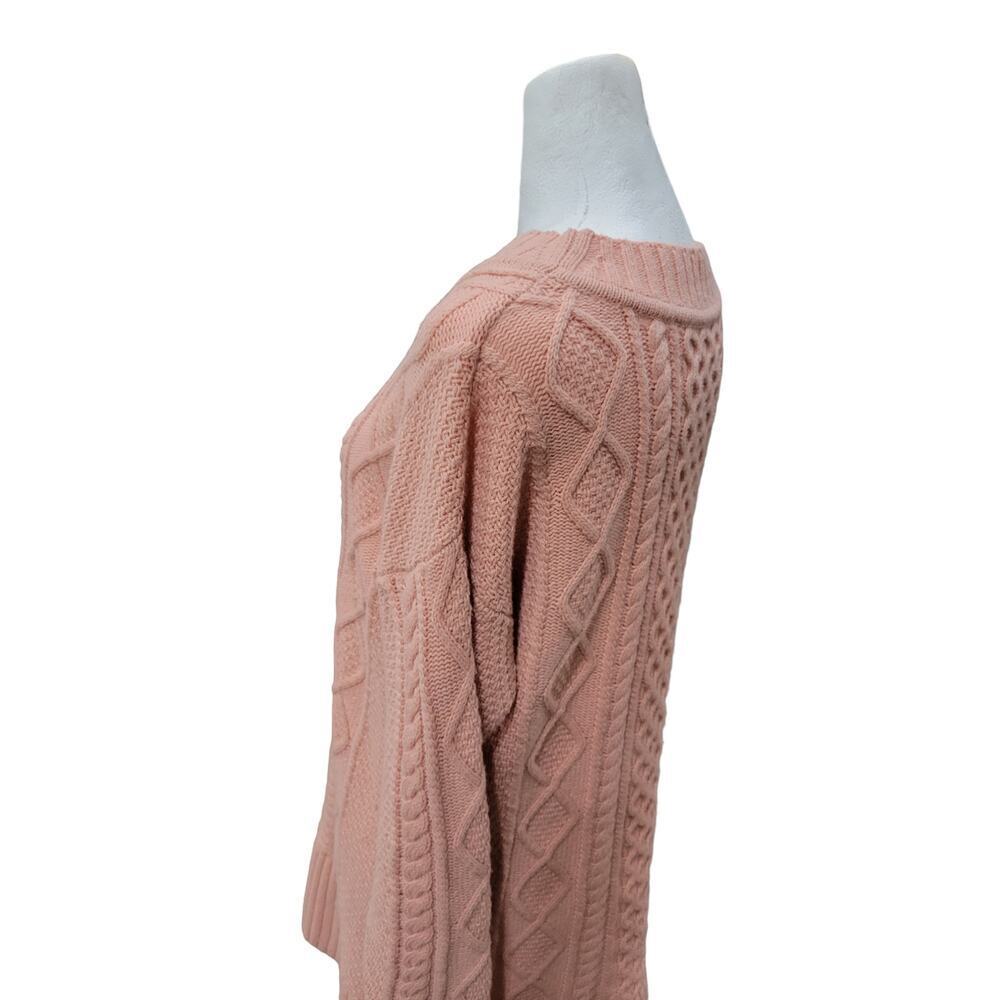 J. Crew Womens Wool Cable Knit Patchwork Tunic Sw… - image 6